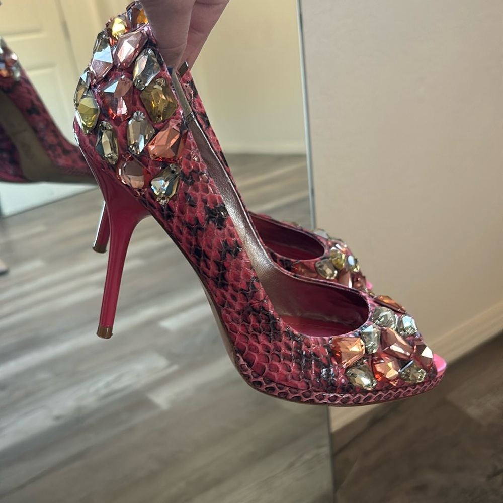 High end pink stilettos